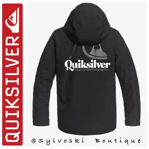 🔥QUIKSILVER Boy's In The Hood Snow Jacket NWT - Picture 4 of 16